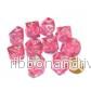 Chessex Borealis Pink/Silver Luminary Set av Tio d10s