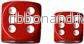 Chessex Opaque 16mm d6 med prickar Dice Blocks (12 Dice) – Röd med vit