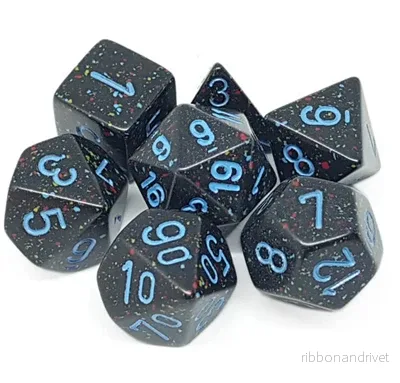 Chessex Speckled Polyhedral 7-Tärningsset – Blå Stjärnor Chessex Speckled Polyhedral 7-Tärningsset – Blå Stjärnor