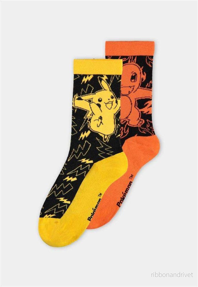 Pokémon Sportstrumpor 2-pack – Pikachu & Charmander – 39/42