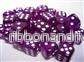 Chessex Translucent 12mm d6 med pips Tärningsblock (36 Tärningar) - Lila med Vita - Bild 2