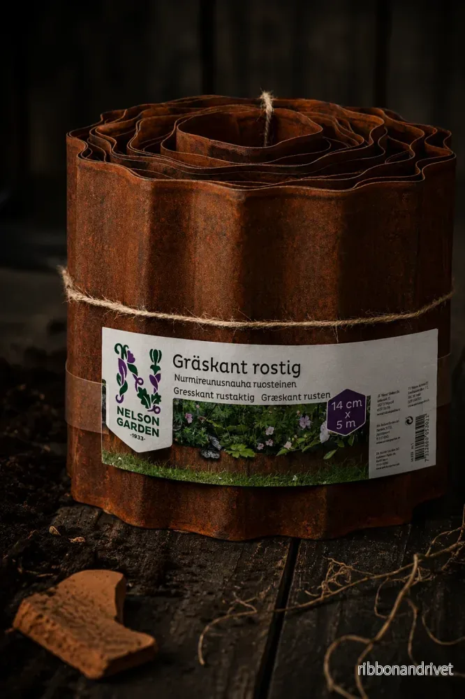 Rabattkant/gräskant, rostig 14 x 500 cm Rabattkant/gräskant, rostig 14 x 500 cm