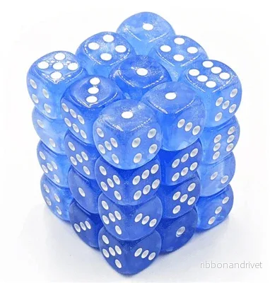 Chessex Borealis 12mm d6 Sky Blue/white Luminary Dice Block (36 dice) Chessex Borealis 12mm d6 Sky Blue/white Luminary Dice Block (36 dice)