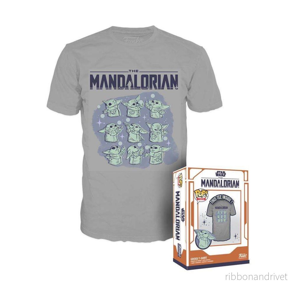 Funko POP Boxed Tee: Mandalorian – Grogu På Skeppet – L Funko POP Boxed Tee: Mandalorian – Grogu På Skeppet – L