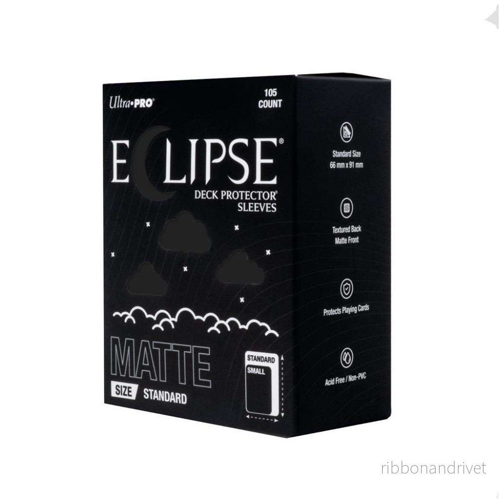 ECLIPSE® Matte Standard DECK PROTECTOR® Sleeves: Jet Black – 105 st.