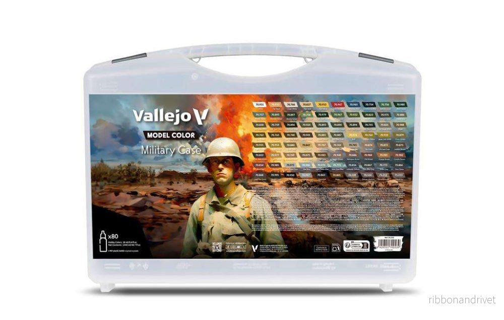 Vallejo Model Color 80-färgers set i militärväska Vallejo Model Color 80-färgers set i militärväska