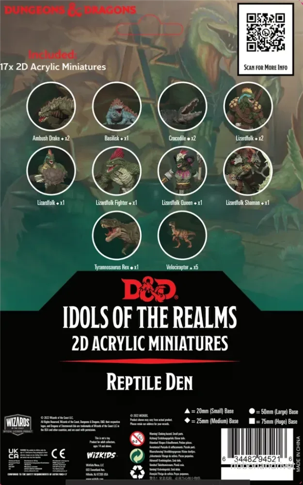 D&D Idols of the Realms: Scales & Tails – Reptile Den – 2D Set D&D Idols of the Realms: Scales & Tails – Reptile Den – 2D Set