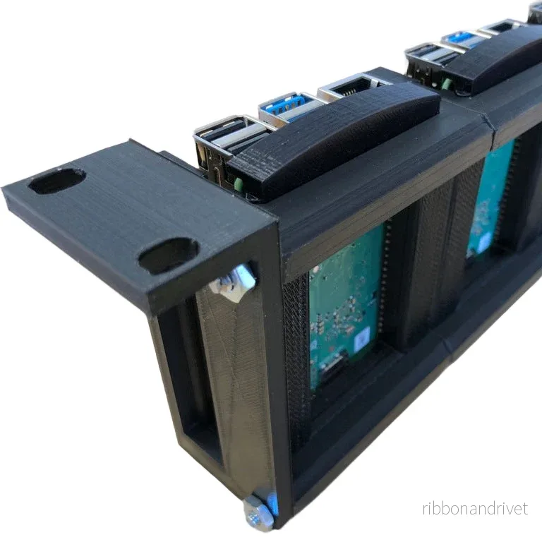 Raspberry Pi 4 1U 19-tums serverracksats - Bild 3
