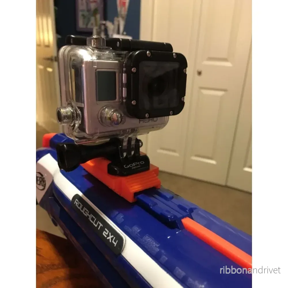 GoPro-fäste till Nerf-blaster med skena
