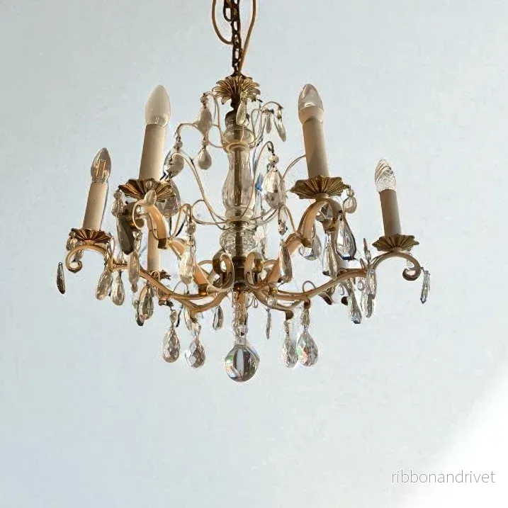 Elegant kristallampa i rokokostil - Bild 2