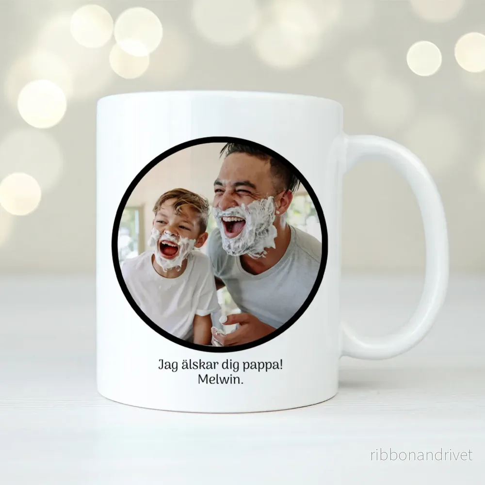 Foto i cirkel | Personlig mugg Foto i cirkel | Personlig mugg