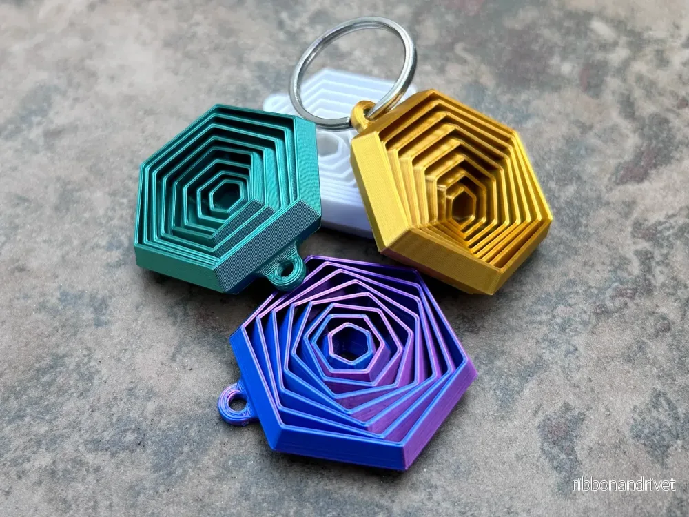 Hexagon Fidget nyckelring