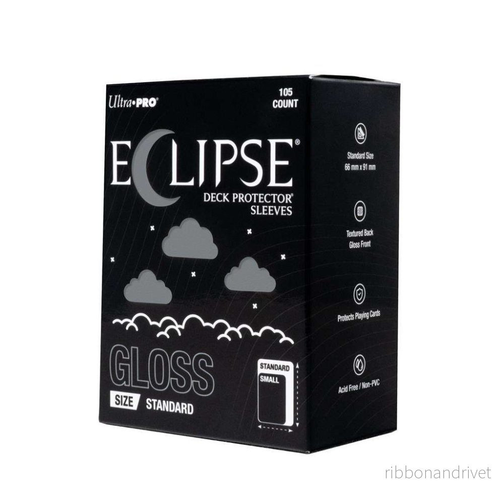 ECLIPSE® Gloss Standard DECK PROTECTOR® Sleeves: Smoke Grey – 105-pack