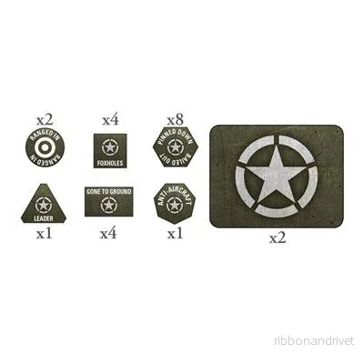 American LW Tokens Set (x20) och Objectives (x2) - Bild 2