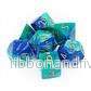 Chessex Gemini Polyhedral 7-Die Set - Blue-Teal w/gold - Bild 2