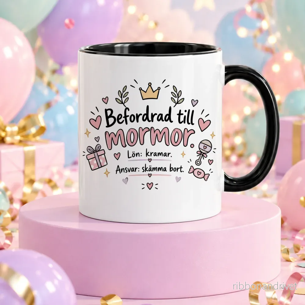 Befordrad till mormor | Rolig mugg - Bild 3