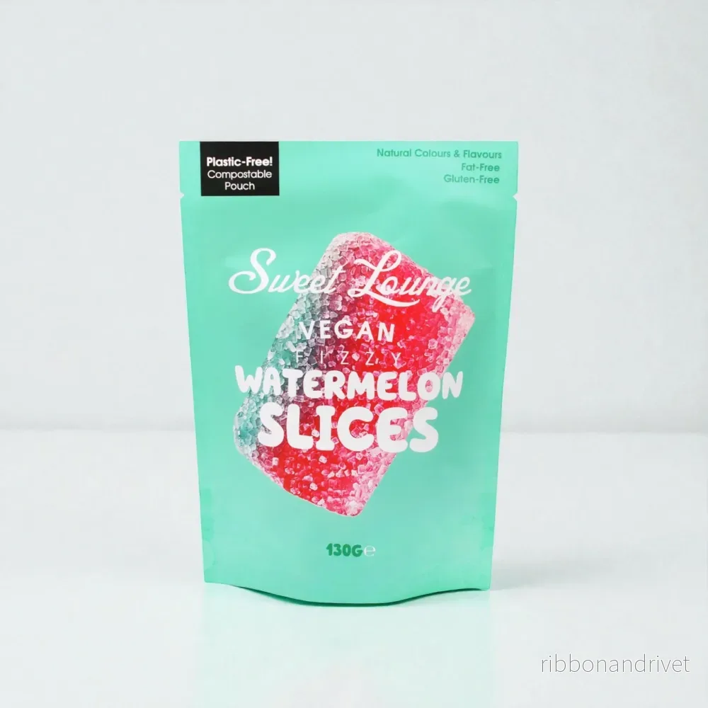Sweet Lounge - Vegan Fizzy Vattenmelon Skivor (plastfria) 130g