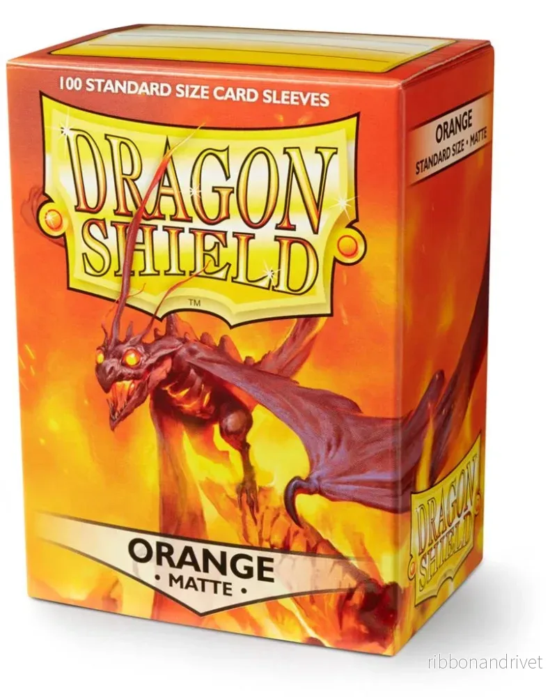 Dragon Shield Standard Sleeves – Matte Orange (100 Sleeves)