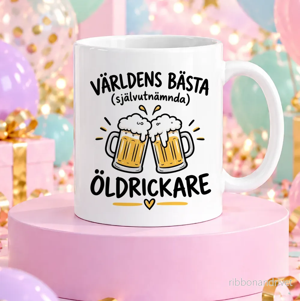 Självutnämnd öldrickare | Rolig mugg Självutnämnd öldrickare | Rolig mugg