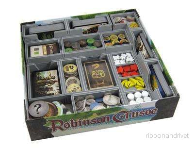 Robinson Crusoe Insert för effektiv lagring och spelupplevelse