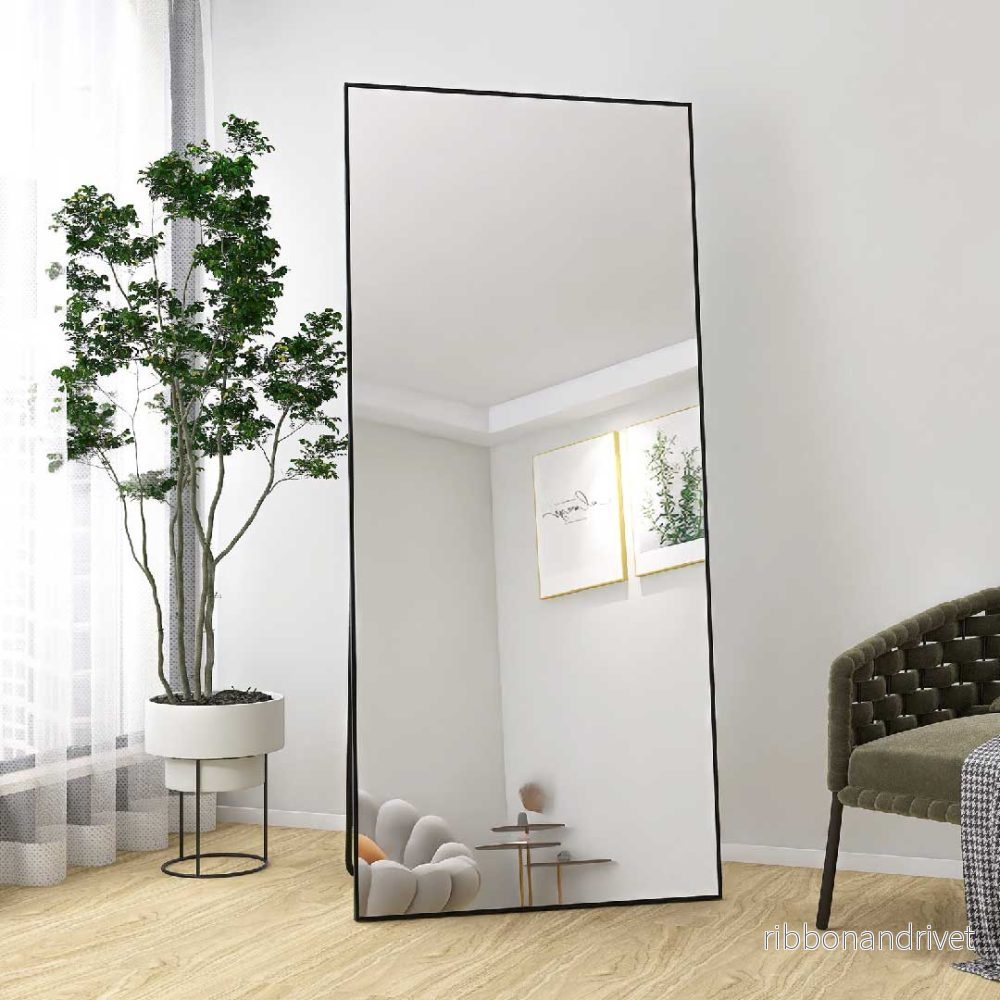 Yelenaro Golvspegel 180×80 cm med aluminiumram – Vägg- & Golvspegel - Bild 2