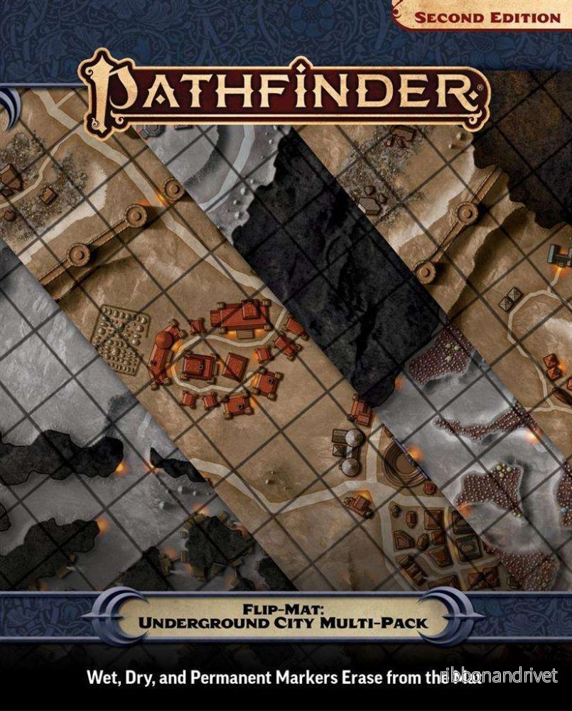 Pathfinder Flip-Mat: Underjordisk Stad Multi-Pack