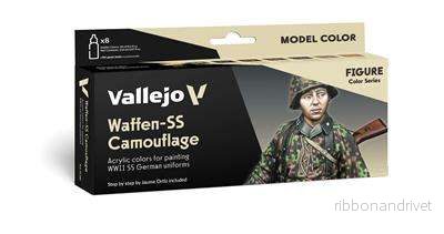 Vallejo - Model Color / Figur / Set med 8 färger - WaffenSS Kamouflage av Jaume Ortiz 18 ml - Bild 2
