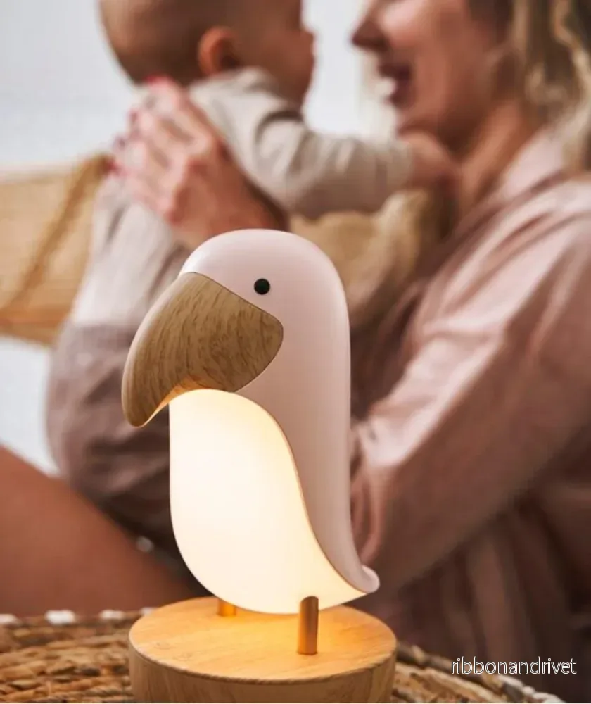 Lampa med högtalare- Rosa fågel - Bild 2
