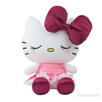 Hello Kitty - gosedjur - Röd sammetsklänning - 22 cm - Bild 2