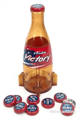 Fallout „Nuka Victory“ Glasflaska & Kapsy