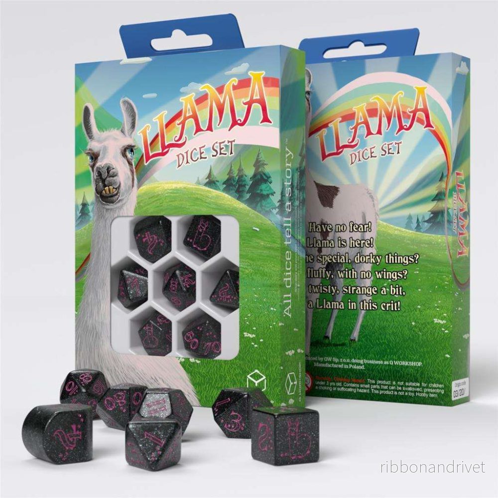 Llama Dice Set: Spitty – Roliga Tärningar för Spel Llama Dice Set: Spitty – Roliga Tärningar för Spel