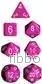 Chessex Opaque Polyhedral 7-Tärningsset – Ljus Lila med Vit