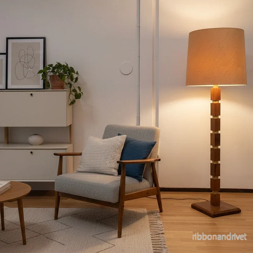 Låg egant golvlampa från 60-talet Låg egant golvlampa från 60-talet