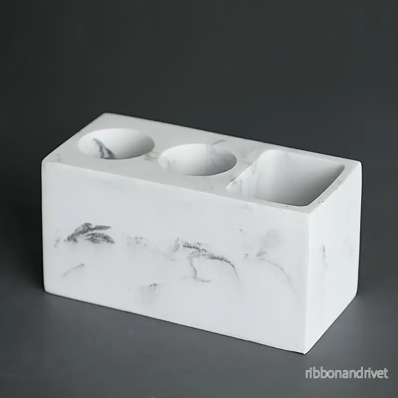 Tandborsthållare i marmor - badrumsmugg - Bild 3
