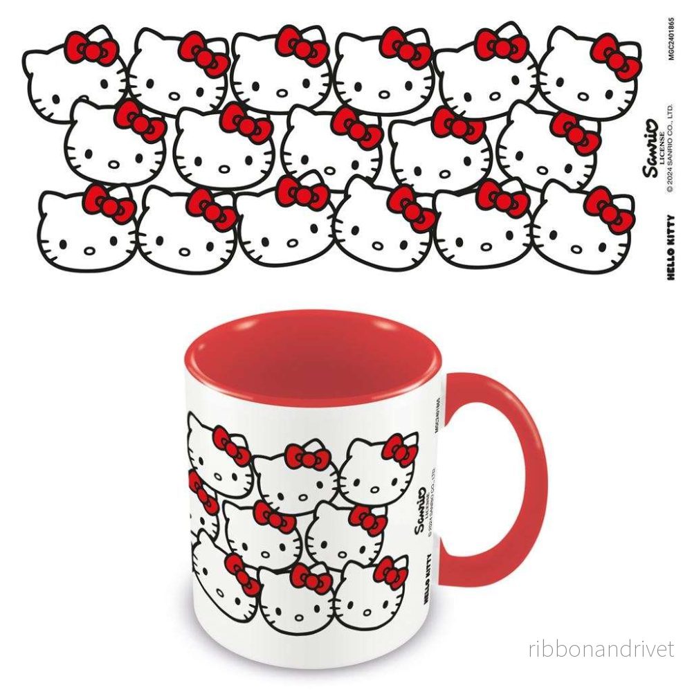 HELLO KITTY (MÅNGA KATTER) RÖDFÄRGAD INRE POD-MUGG HELLO KITTY (MÅNGA KATTER) RÖDFÄRGAD INRE POD-MUGG