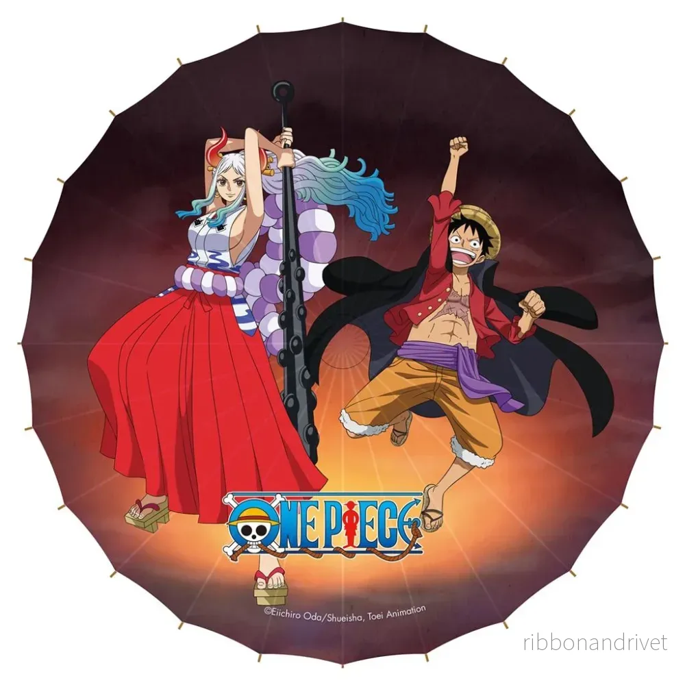 One Piece – Japansk Parasol – Monkey D. Luffy & Yamato One Piece – Japansk Parasol – Monkey D. Luffy & Yamato