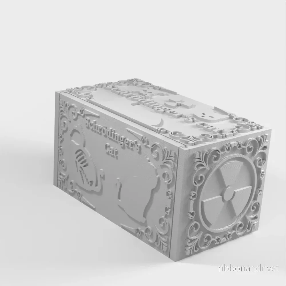 Schrödingers Cat 3D-utskrift, fysisk demonstration av teorin om kvantmekanik - Bild 2