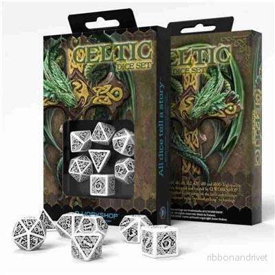 Celtic 3D Svart & Vit Tärningsset Celtic 3D Svart & Vit Tärningsset