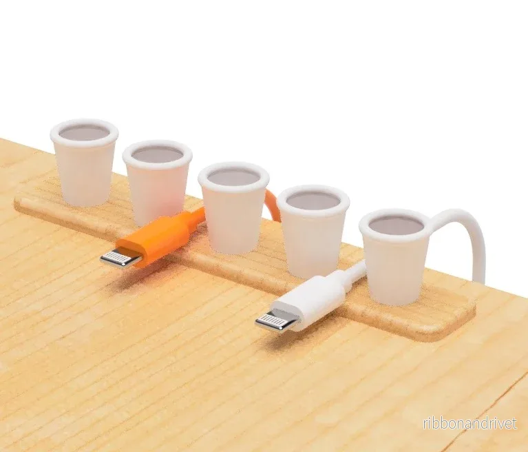 USB-kabelhållare i kaffekoppdesign - Bild 2