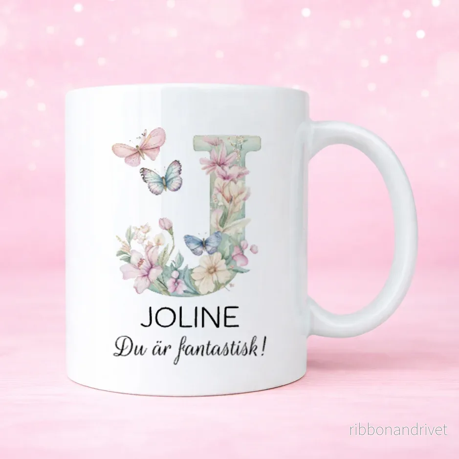 Sommarbokstav | Personlig mugg - Bild 2