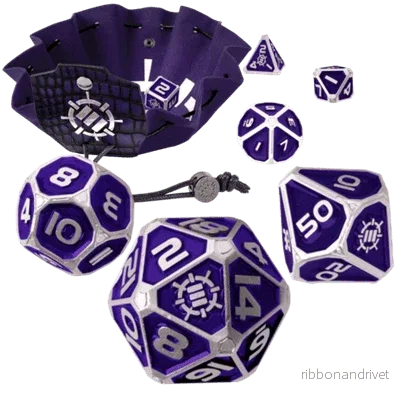 ENHANCE Tabletop RPGs 7pc Metal RPG Dice (Collector’s Edition Purple) ENHANCE Tabletop RPGs 7pc Metal RPG Dice (Collector’s Edition Purple)