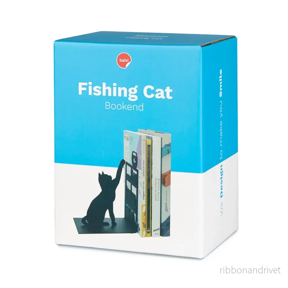 Bokstöd i metall – Fishing Cat Bokstöd i metall – Fishing Cat