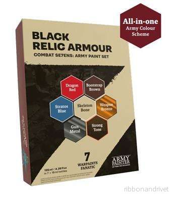 The Army Painter - Combat Se7ens Färgset för Armémålning Black Relic Armour