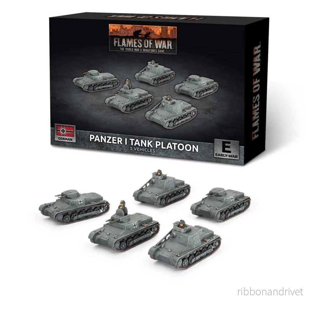 Flames of War – Panzer I Pluton (x5 plast) Flames of War – Panzer I Pluton (x5 plast)