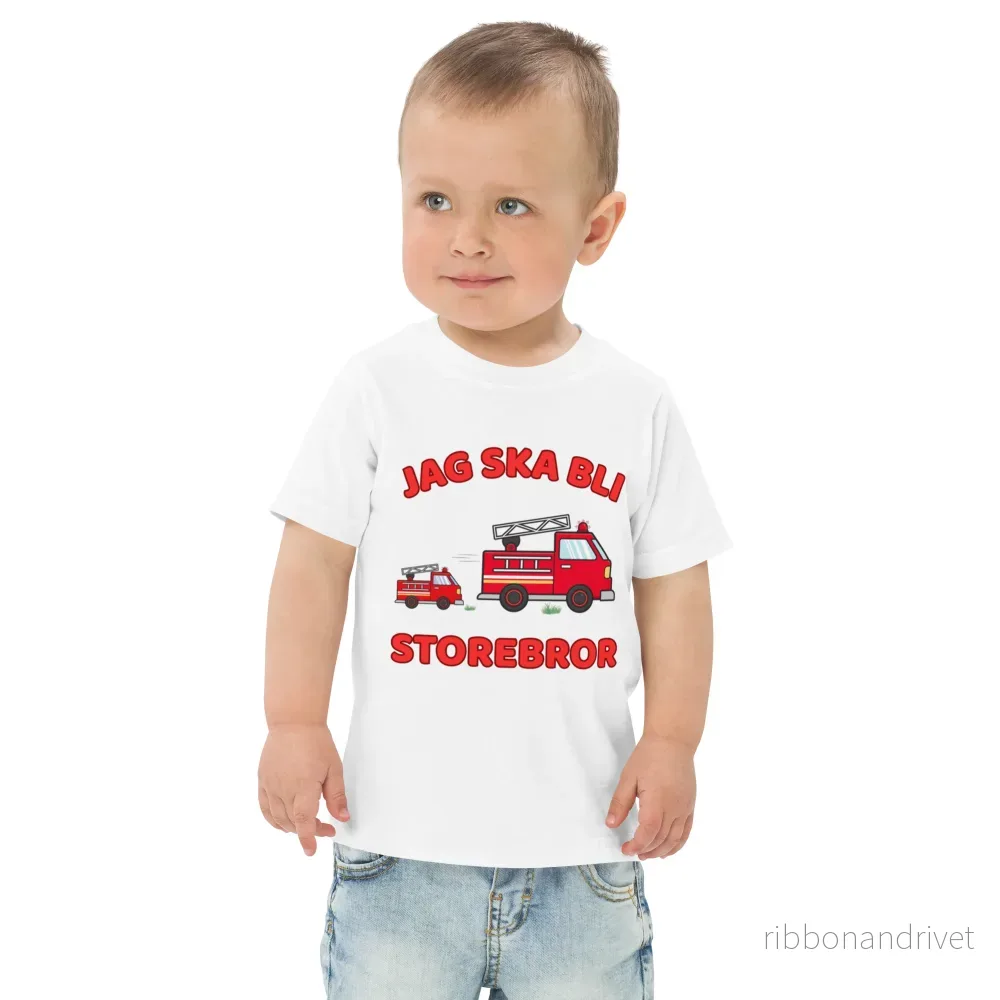Jag ska bli storebror T-shirt – Brandbilar