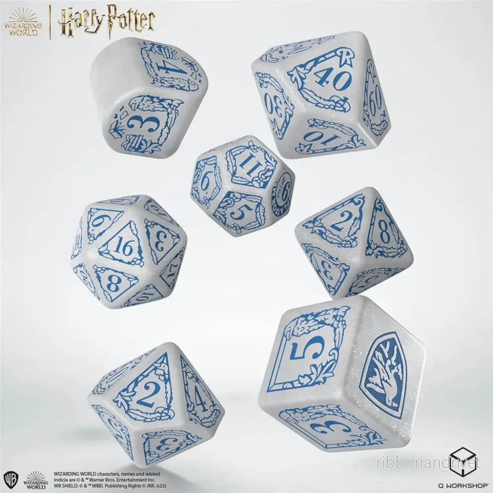 Harry Potter Ravenclaw Modern Dice Set – White Harry Potter Ravenclaw Modern Dice Set – White