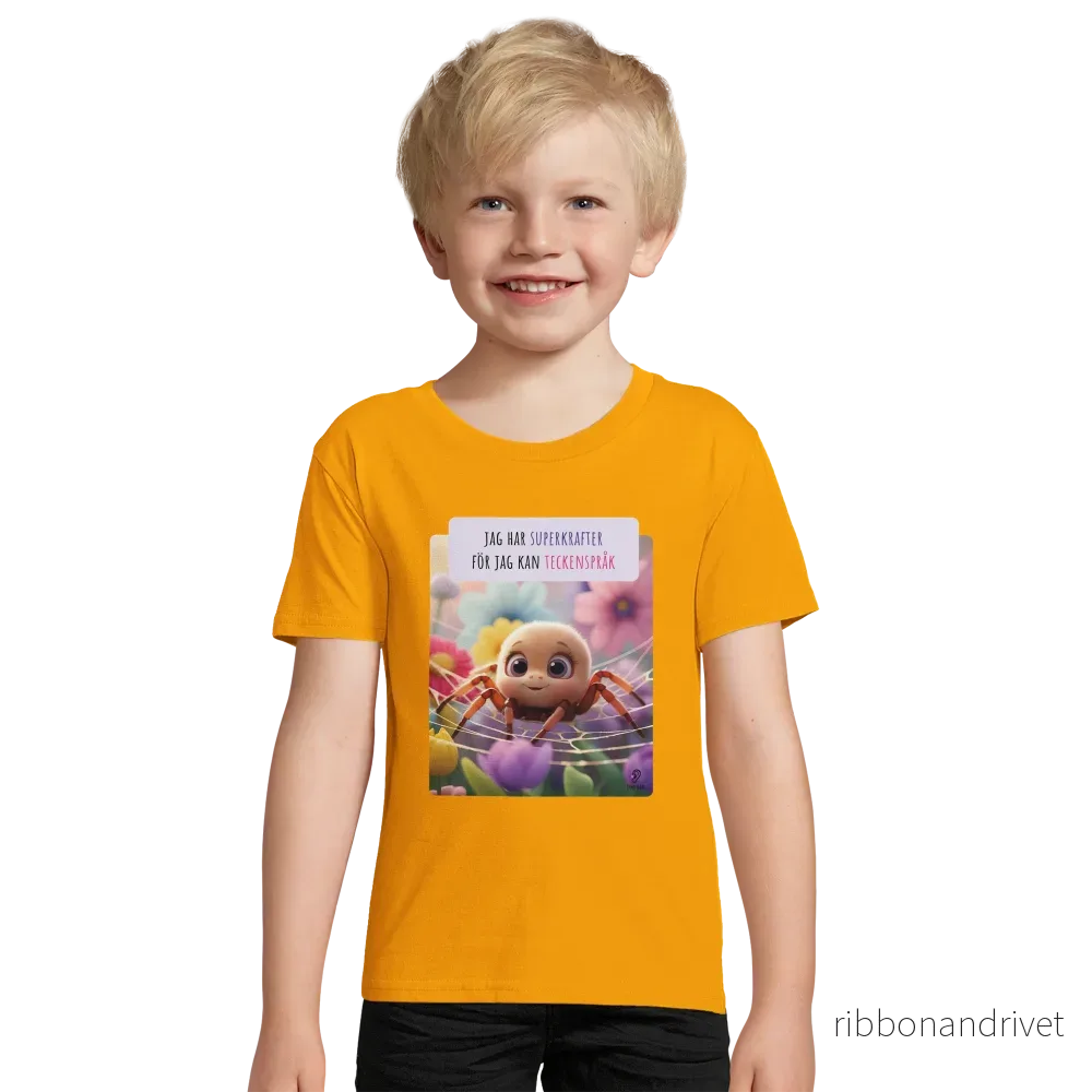 ECO Friendly T-shirt - Jag har superkrafter för jag kan teckenspråk - Bild 3