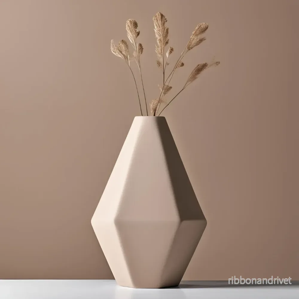 Modern Sexkantig Designvas för Hemmet