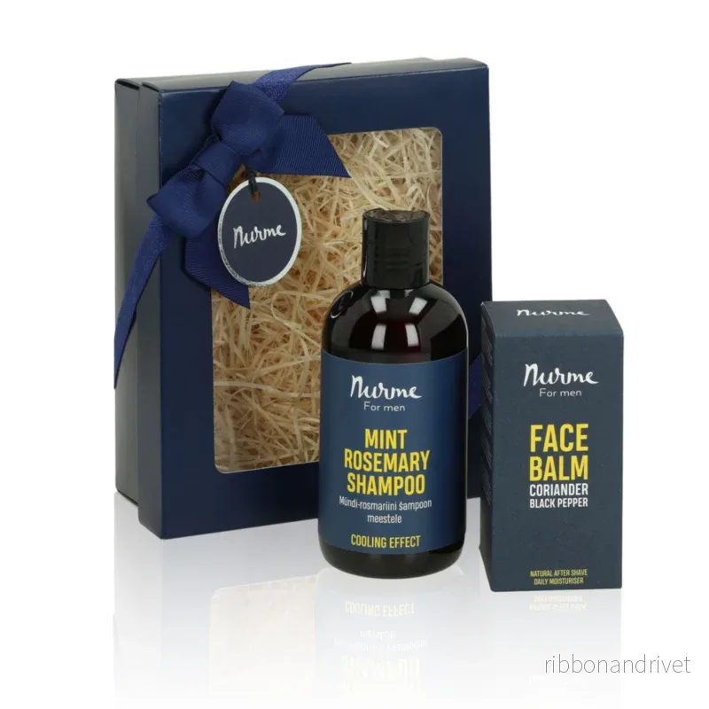 Naturligt presentset för män ”Rugged”- ansiktskräm och mintschampo för män Naturligt presentset för män ”Rugged”- ansiktskräm och mintschampo för män