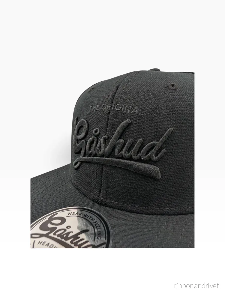 Gåshud Original Script Snapback Keps – Flat Brim Black Edition - Bild 3